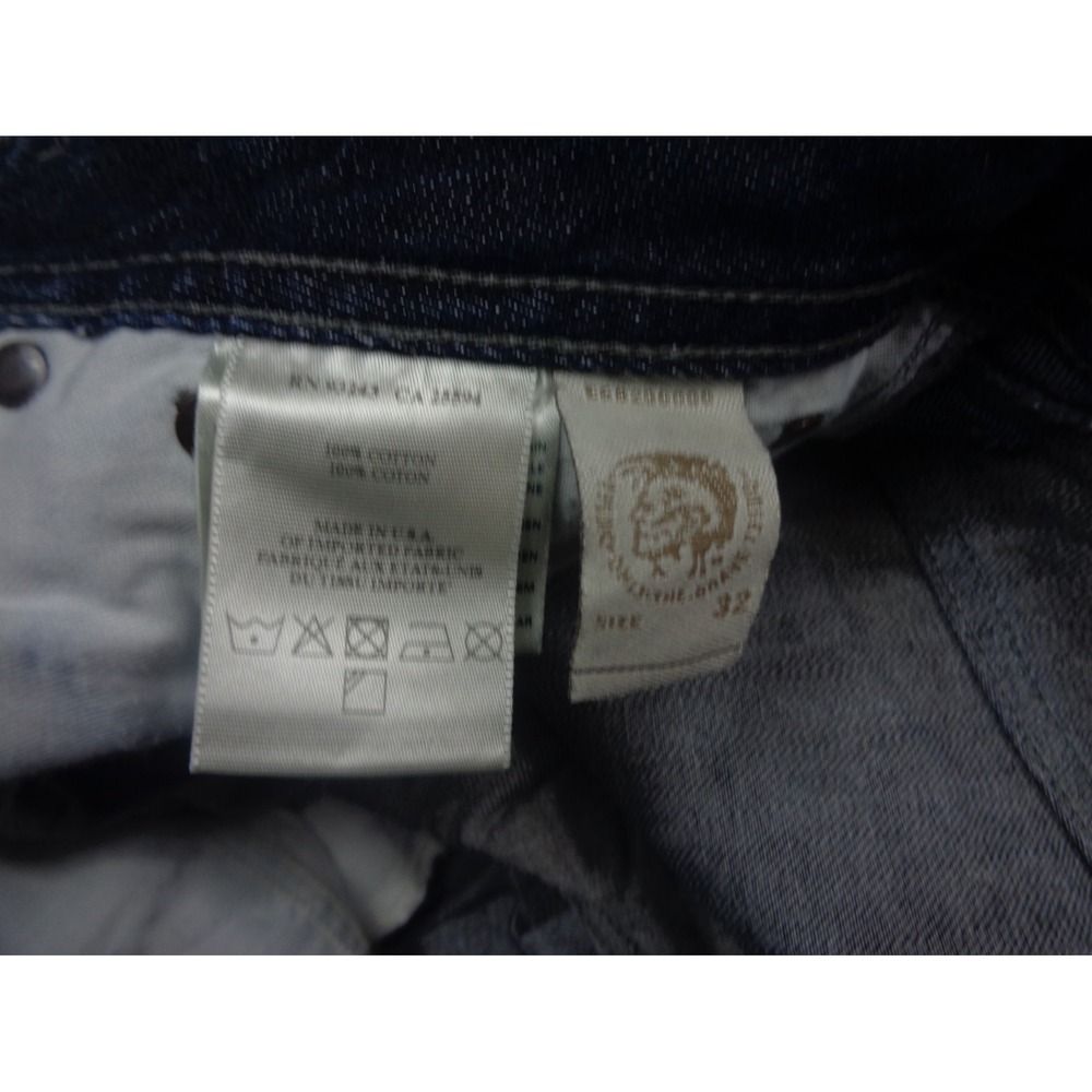 Diesel Jeans Men 32x32 (Actual 34x29) Blue Slim Skinny Denim Shioner Stretch Zip - Picture 11 of 15